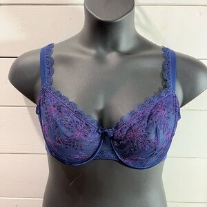 💙 SIMONE PÉRÈLE Embroidered Underwire Bra 38D